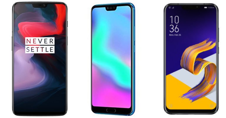 Comparison: Asus Zenfone 5Z vs OnePlus 6 vs Honor 10