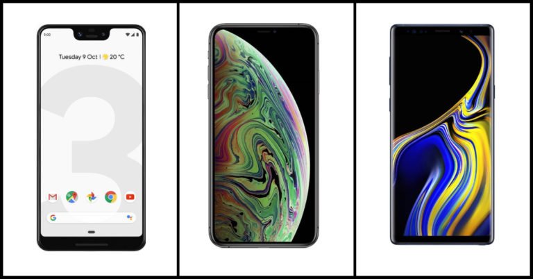 Comparison: Google Pixel 3 XL vs Apple iPhone XS Max vs Samsung Galaxy Note 9