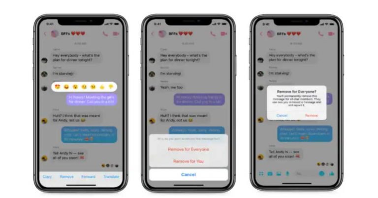 Facebook messenger unsend