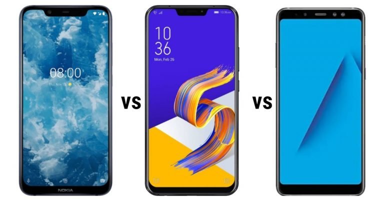Nokia 8.1 vs Asus Zenfone 5Z vs Samsung Galaxy A8+