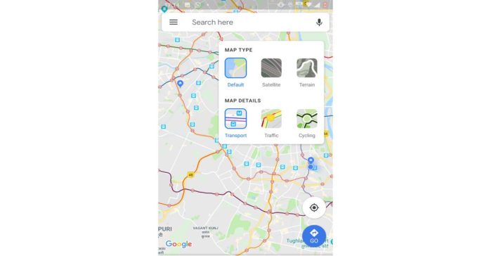 Select Map type