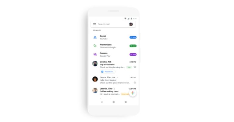 Gmail material design