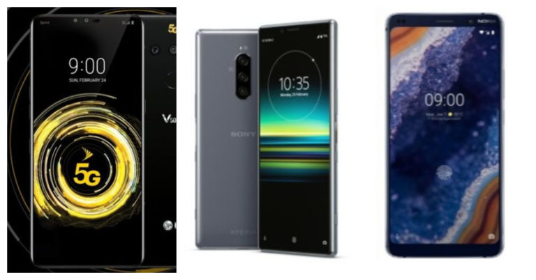 LG V50 ThinQ vs Nokia 9 PureView vs Sony Xperia 1