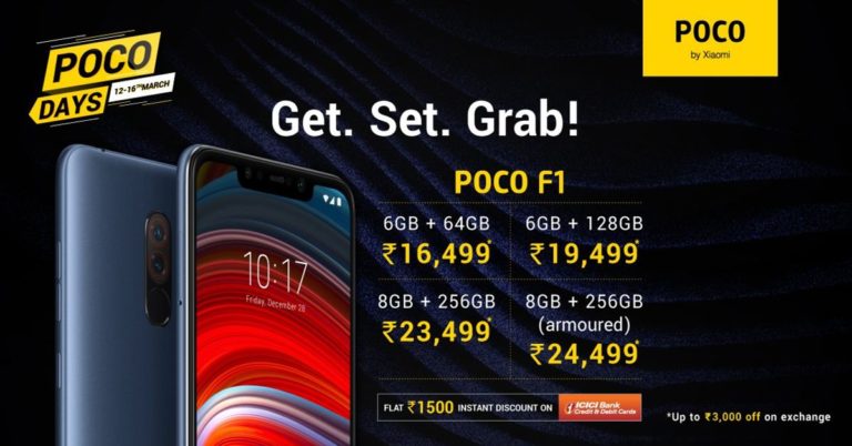 Poco Days sale: Here’s a massive discount on Poco F1 you can avail on Flipkart