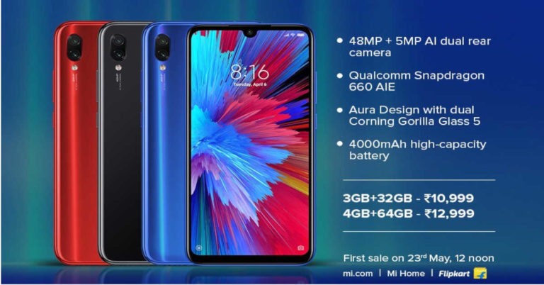 redmi note 7S sale in India