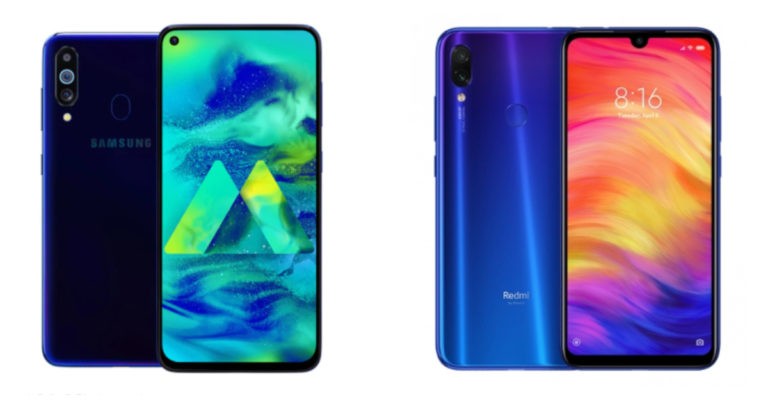 samsung galaxy M40 and Redmi note 7 pro