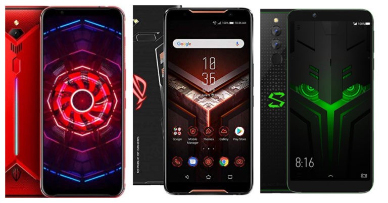Compare: Nubia Red Magic 3 and Asus ROG Phone and Xiaomi Black Shark 2
