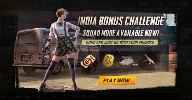 PUBG Mobile India bonus challenge