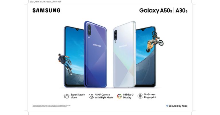 Samsung Galaxy A50s and Galaxy A30s with 4,000mAh battery and triple rear cameras launched in India