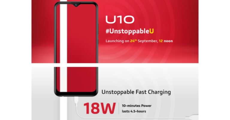 Vivo to launch Vivo U10 with 18W fast charger on September 24