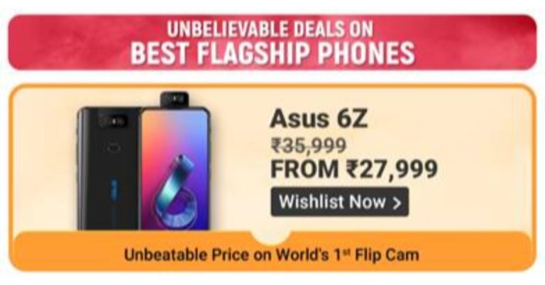 Asus will be offering it latest Asus 6Z, 5Z, Max Pro (M1), Max (M1) and Max (M2) at discounted rates.