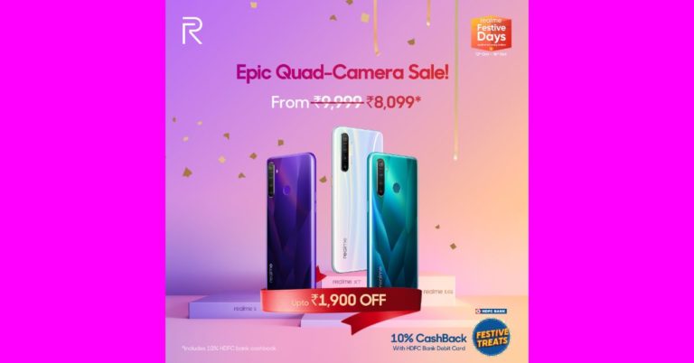 Realme is back with Festive Days Sale: Offers and discounts details