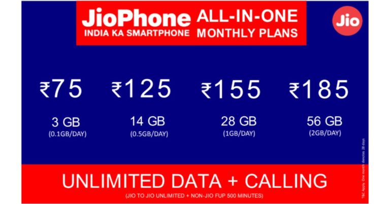 Four new JioPhone All-in-One prepaid plans launched: Details inside