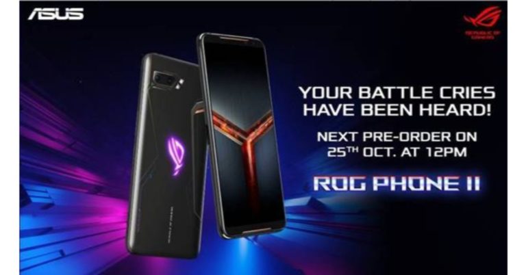 Asus ROG Phone 2 with Qualcomm Snapdragon 855+ chipset will be again available for purchase from October 25