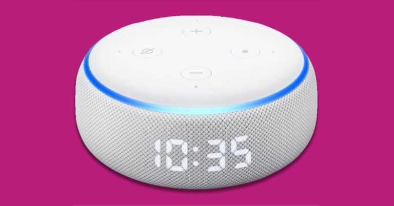 Amazon Echo Dot with clock