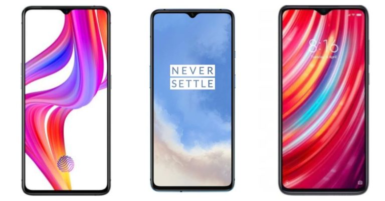 Compare: Realme X2 VS OnePlus 7T VS Redmi Note 8 Pro