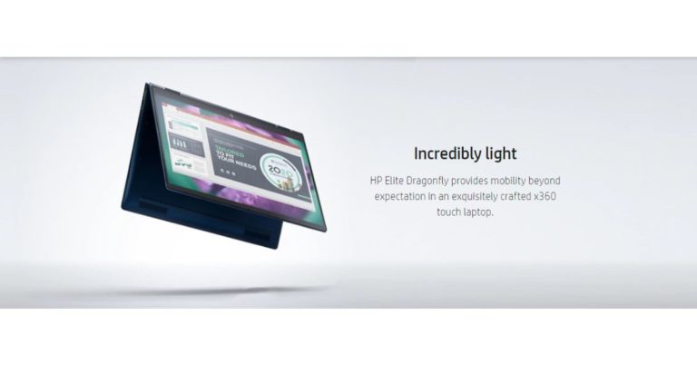 HP launched the Elite Dragonfly convertible laptop that weighs less than a kilogram
