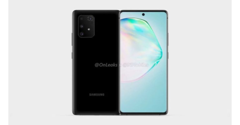 Samsung Galaxy A91 renders leaked revealed square-shaped rear camera module