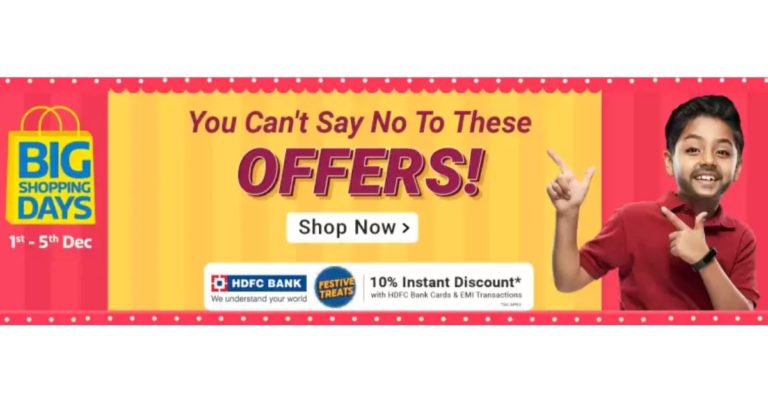 Flipkart Big Shopping Days Sale: Top offers detailed