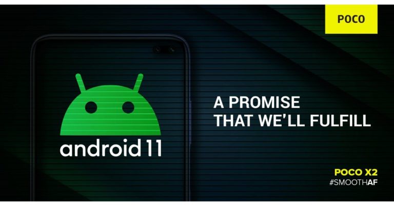 Android 11 update confirmed for Poco X2 in India