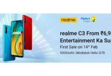 Realme C3 with MediaTek Helio G70 SoC launched in India at Rs 6,999 Realme C3 with MediaTek Helio G70 SoC launched in India at Rs 6,999