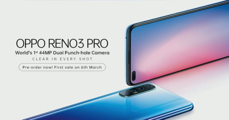 Oppo Reno 3 Pro with a 44-megapixel primary camera launched in India: Pricing and Specifications