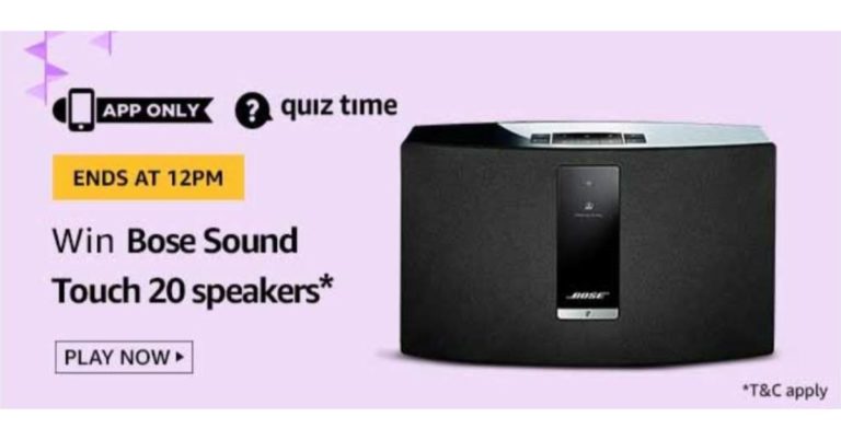 April 7 Amazon Quiz Answers: Participate to win Bose Sound Touch 20 Speakers