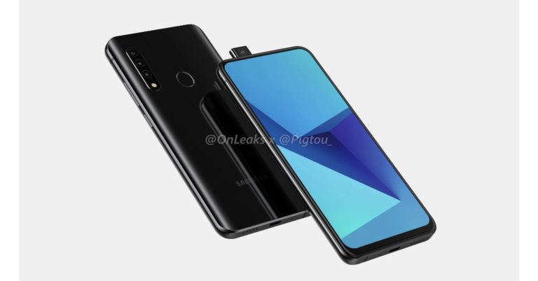 Samsung to soon launch its first smartphone with  a pop-up selfie camera design, render images leaked