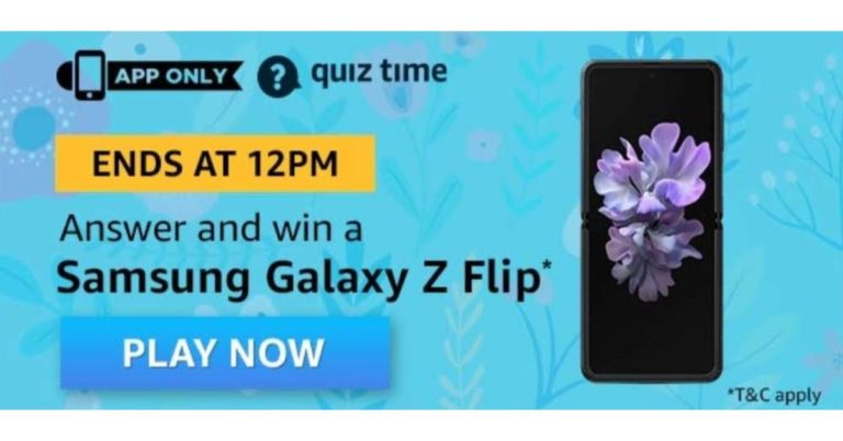 July 26 Amazon Quiz: Participate and win Samsung Galaxy Z Flip