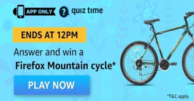 April 3 Amazon Quiz: Participate to win Firefox Mountain cycle