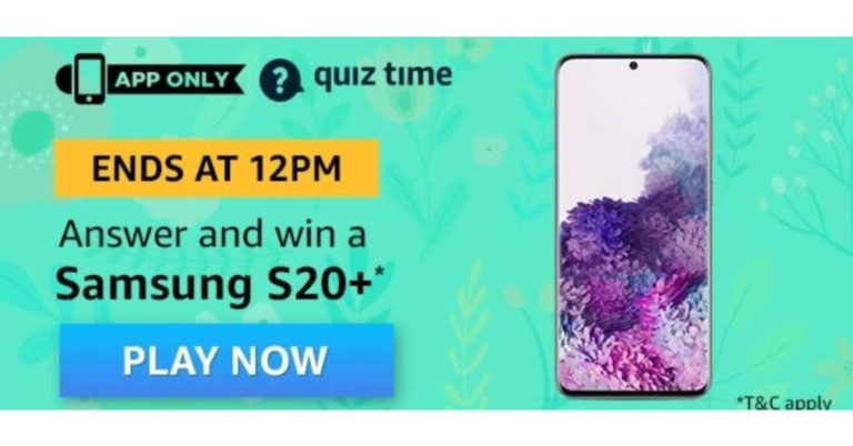 September 26 Amazon Quiz: Participate to win Samsung Galaxy S20+ 