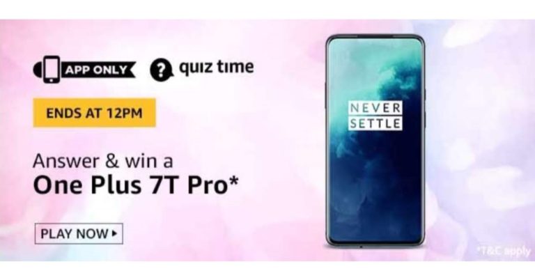 June 3 Amazon Quiz: Participate and win One Plus 7T Pro 