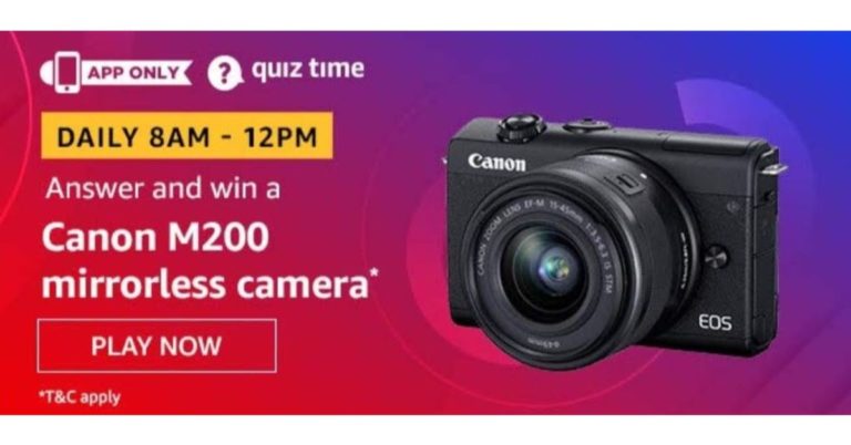 May 26 Amazon Quiz: Answer these five questions and you could win Canon M200 Mirrorless Camera