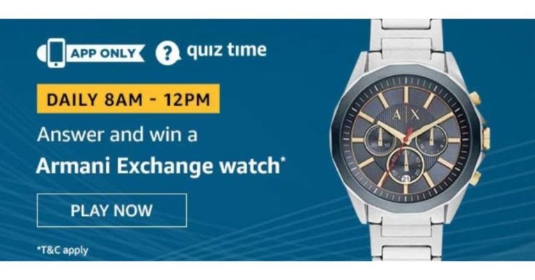 May 12 Amazon Quiz: Answer all the questions to win an Armani Exchange watch