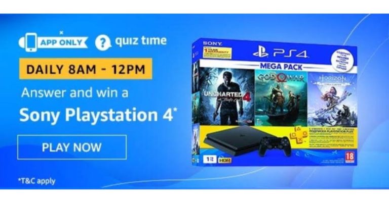May 15 Amazon Quiz: Participate to win Sony Playstation 4