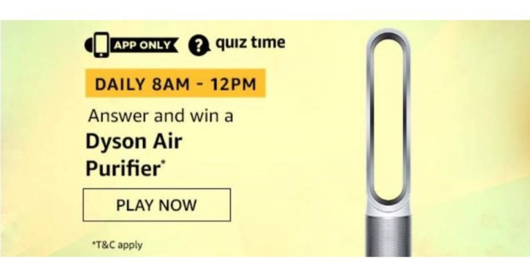 October 24 Amazon Quiz: Answer these five questions and you could win Dyson Air Purifier