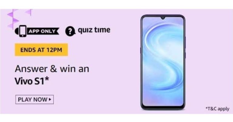 May 24 Amazon Quiz: Participate to win Vivo S1 Smartphone
