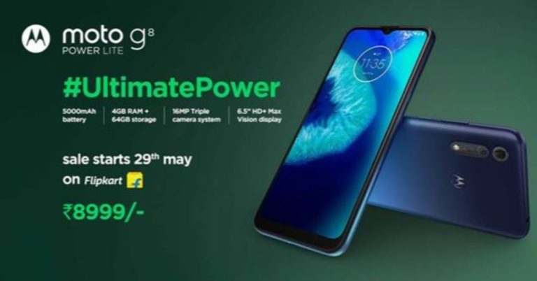 Moto G8 Power Lite with 5,000mAh battery and triple rear cameras launched in India: Pricing and specifications 