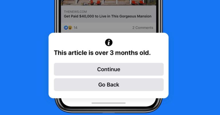 Facebook new notification screen now tells you about timeliness of a news article