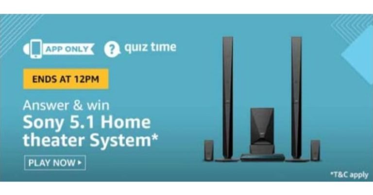 June 5 Amazon Quiz: Participate and win Sony 5.1 Home Theater System 
