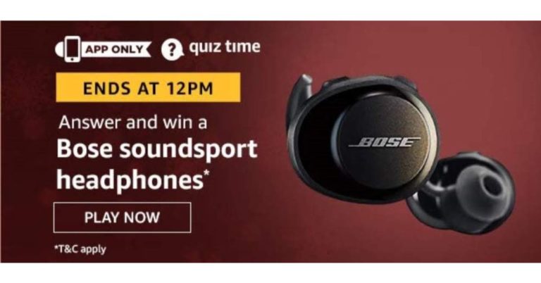 July 14 Amazon Quiz: Participate to win Bose Soundport Headphones 