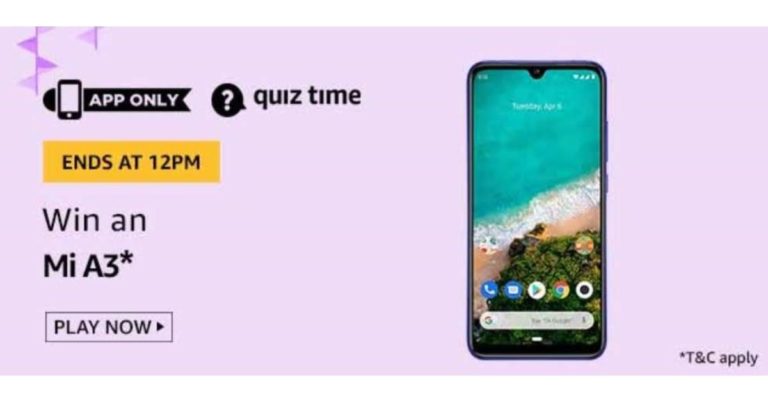 July 12 Amazon Quiz: Today you can win Mi A3