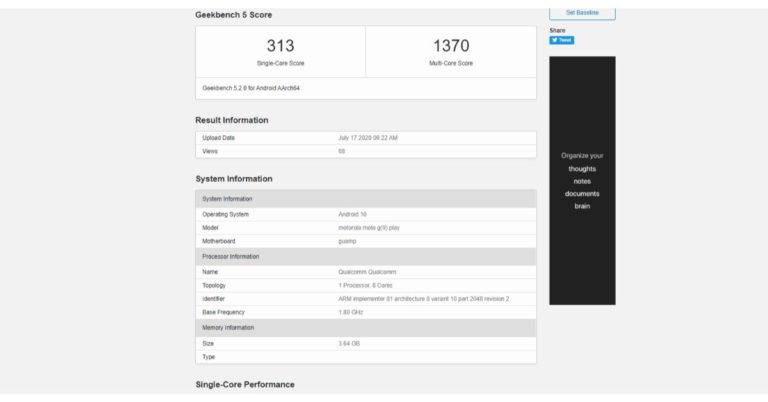 Moto G9 Play gets listed on the Geekbench website, suggesting a Qualcomm processor