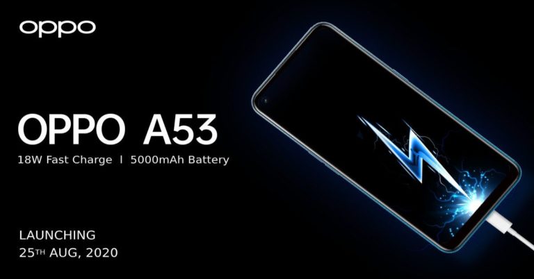Oppo A53 with a 5,000mAh battery to launch in India today