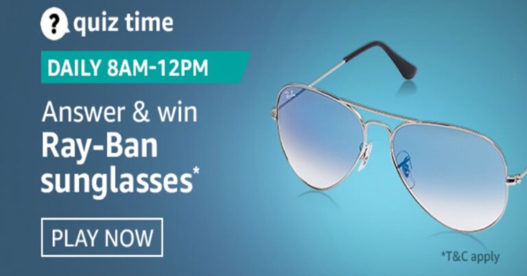September 25 Amazon Quiz: Participate to win Ray-Ban Sunglasses