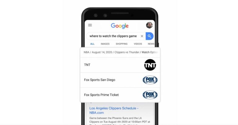 Google Search to now help its users discover live games and TV shows or movies