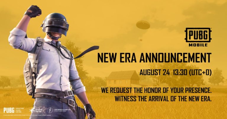 PUBG Mobile New Era Announcement teased, to be live-streamed on August 24