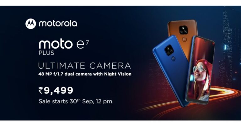 Moto E7 Plus with a 48-megapixel dual rear camera set up and a 5,000mAh battery launched in India
