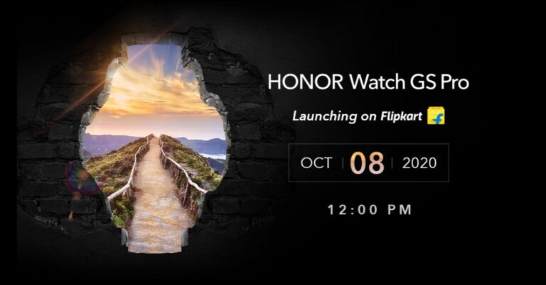 Honor Watch GS Pro coming to India on October 8 now teased on Flipkart