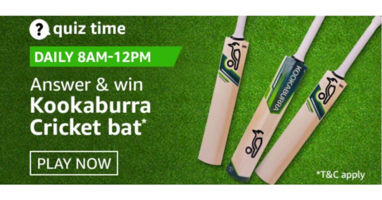 September 18 Amazon Quiz: Answer all the questions to win Kookaburra Cricket Bat